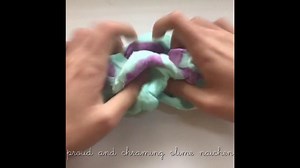Satisfyingly Poking Blue And Purple Foamy Squishy Slime