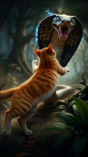 Cat vs King Cobra 🐍😼 | The Most Unexpected Battle Ever!