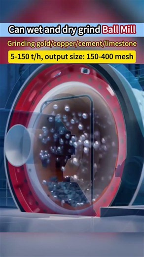 Ball Mill capable of both wet and dry grinding | Hourly output of 5-150 tons