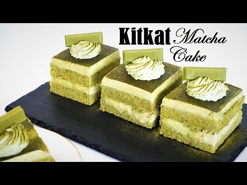 How To Make Kitkat Matcha Green Tea Cream Cake