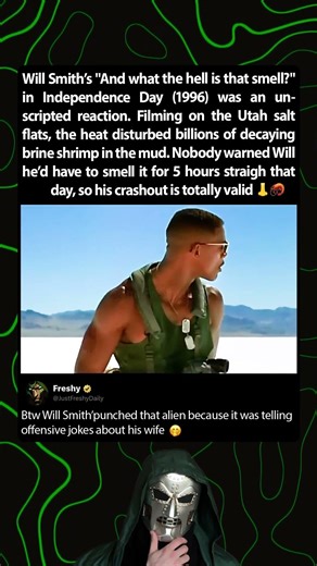 Will Smith snapping at shrimp in Independence Day (1996)