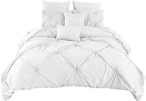 Benjara 8 Piece King Polyester Comforter Set with Diamond Tufting