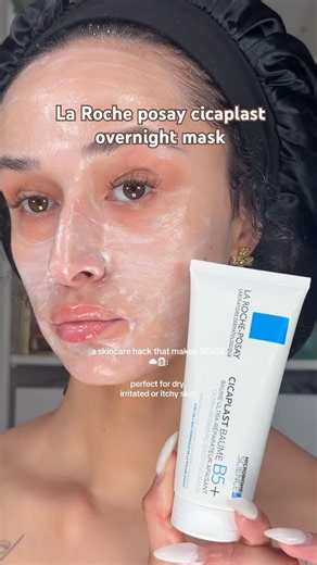 ‪@LaRochePosayUKI‬ cicaplast baume b5+ as a mask ✨☁️🤍 #larocheposay #cicaplast #skincare