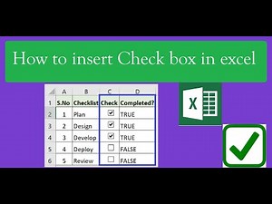 How to Insert Checkbox in Excel