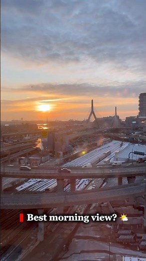 Best Way to Start a Boston Day? Zakim at Sunrise 🌤️