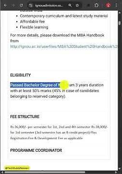 IGNOU MBA Admission 2026 January Session #ignou #ignouadmission #ignoumba