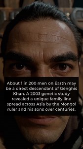 A 2003 study revealed a stunning possibility that the legendary Mongol ruler Genghis Khan may have over 16 million direct male descendants today. Researchers analyzed Y-chromosome data across Asia and found a certain marker in roughly 8 per cent of men in the former Mongol empire and 0.5 per cent worldwide. This marker may trace back to a man living about 1,000 years ago whose family expanded his legacy through many wives and children and a vast empire that spread his bloodline far and wide. | H
