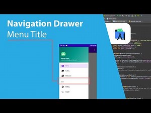 Adding Navigation Drawer Menu Title
