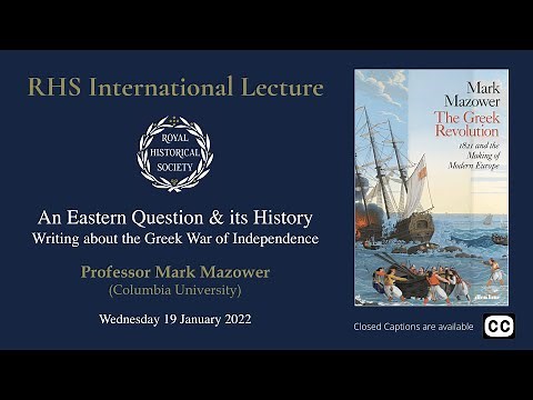 RHS International Lecture — Professor Mark Mazower, 19 January 2022