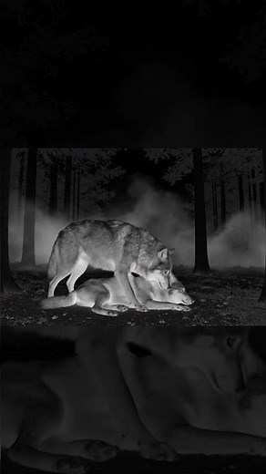Two Wolves Protect Each Other — Loyalty of the Wild!