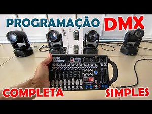 SIMPLE COMPLETE PROGRAMMING DMX MOVING HEAD TABLE! MINI LPG!