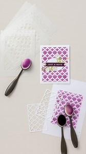 50K views · 806 reactions | Add a stunning layered effect to your cards and crafts with the Linked Together Decorative Masks.  Pair the masks with a Blending Brush to add layer on layer of patterned depth and dimension. ✨ Available to shop here: https://bit.ly/LinkedTogetherDecorativeMasks | Stampin' Up! | Facebook