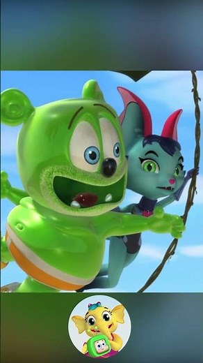 Gummy Bear Friends Inflate Balloons 🎈 Gummy Bear It’s a Great Summer!🎵 #gummybear #trendingshort