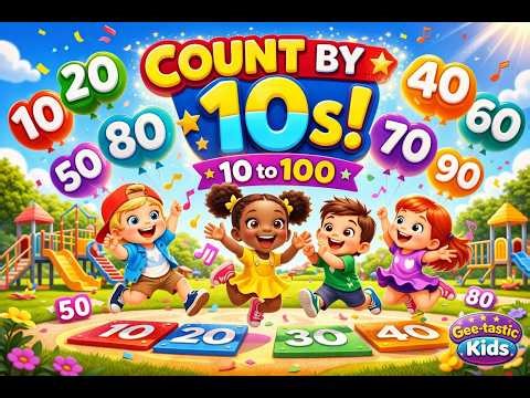 Counting by 10s to 100! 🎶 Skip Count Song for Kids | Grade 1 Math