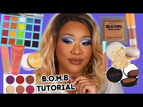 FULL FACE OF BLACK OWNED MAKEUP BRANDS! B.O.M.B TUTORIAL