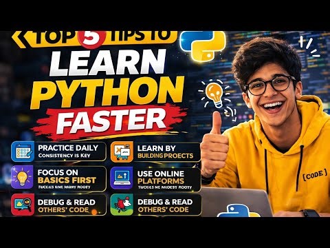 Here are Top 5 Tips to Learn Python Faster (simple & practical) #Python #coding