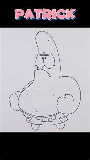 Patrick Star Drawing in 8 Seconds! ⚡✏️