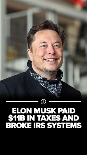 Investing Authority on Instagram: "Elon Musk claimed that he paid so much in taxes in a single year that it broke IRS computers, stating that the payment had too many digits for the system to handle, necessitating a software update for approval. He paid approximately $11 billion in federal income tax after exercising Tesla stock options, marking one of the largest individual tax bills in U.S. history. Let us know your thoughts below ⬇️ - Follow @investingauthority"