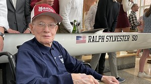 New rowing shell at Bates College named after World War II veteran