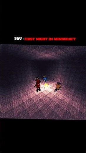 minecraft first night 😄 is very funny whit my friend 😅 | #shorts #minecraft #fyp