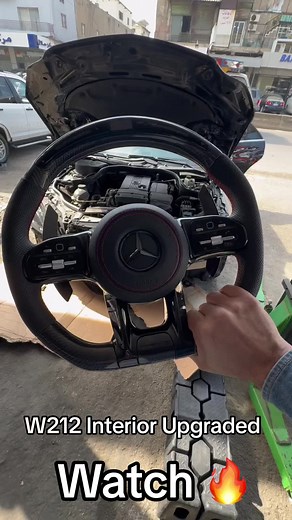 Enhanced W212 Interior with Digital Odometer and Carbon Fiber Upgrades