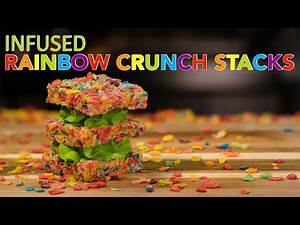 Infused Food How To - Rainbow Crunch Stacks - MagicalButter.com