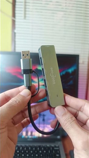 1 ALAT BUAT SEMUA! Bisa PC, Laptop & HP! Goojodoq USB Hub 5-in-1 #ramadanwithyoutube