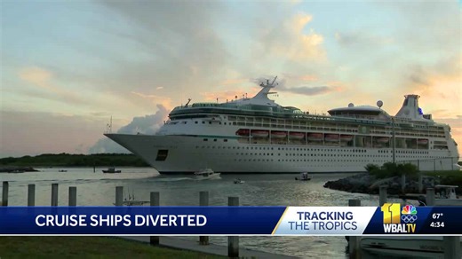 Cruise out of Baltimore changes itinerary due to hurricane