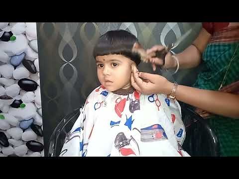 Step by Step Baby Girl Haircut Transformation | Long to Short Bob Cut Tutorial 👧✨School Girl Haircut