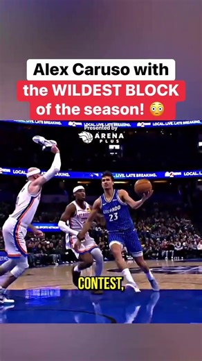 Alex Caruso with the WILDEST BLOCK of the season! 😳 #nba #basketball #hoops