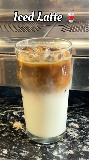 How to Make Iced Latte Coffee at Home🥤❄️ | Easy Summer Drink #shorts #youtubeshorts #icedlatte #yt