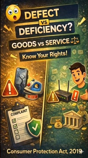 Defect vs Deficiency | Consumer Protection Act 2019 Explained #Shorts