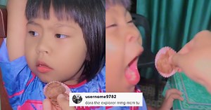 [VIDEO] "Terkejut" – Aksi Budak Perempuan Kena Paksa Habiskan Kuih Raya Ini Undang Tawa