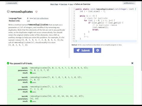 Java CodeStepByStep || removeDuplicates || set, list, collections