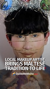From a handmade headpiece to painted luzzu, Maltese cross, bajtar tax-xewk, and presepju - every detail celebrates Malta 🇲🇹🎄 📷 TikTok: delirju #GuideMeMalta #Tradition #MakeUp #Malta | GuideMeMalta.com
