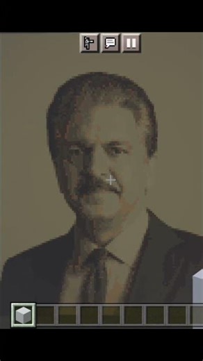 ANAND JI MAHINDRA PIXEL ART IN MINECRAFT #shorts #minecraftshorts
