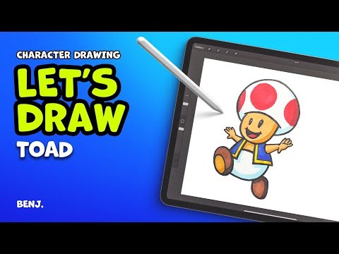 How to Draw Toad from Mario Bros | Easy Step-by-Step Drawing Tutorial