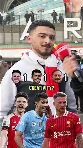 RICE v RODRI v MAC ALLISTER: MIDFIELD BATTLE ⚔️ #shorts