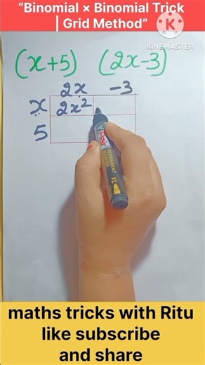 Binomials × Binomials Using Grid Method 🔥 | Easy Algebra Trick