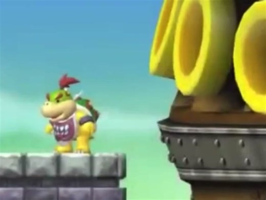Bowser Jr's Scared Reaction in Nintendo's Super Mario