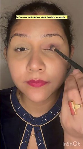 “Easy Festival Glitter Eye Makeup 💫 (No Tools Needed!)” #shorts