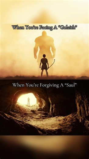 #fyp Whether you are facing a Goliath or forgiving a Saul, you need God for both. Before he was King David, he was an overlooked shepherd who chose to stand for God. Goliath’s size and strength did not matter. David put his faith in the God he served. Later, after Saul threatened and tried to kill him, David had the chance to end it. Saul fell into his hands. One less enemy. One less problem. And yet, David chose forgiveness. People are quick to praise you for the Goliaths you defeat, but they o