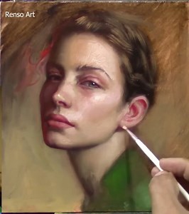 Oil painting, 3 hours session, 9 x 9 in, Paint along lessons on Patreon: Renso Art | Renso Art