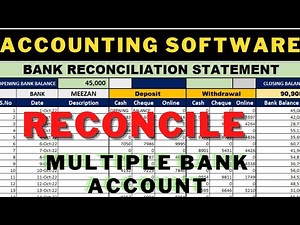 FULLY AUTOMATIC ACCOUNTING SOFTWARE IN EXCEL BANK RECONCILIATION STATEMENT OF MULTIPLE BANKS