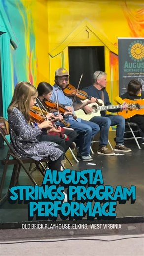 About last night! 🫶🎶❤️ Young students of the Augusta Strings Program gave us a beautiful showcase of their skills they have learned this term. Thanks to @oldbrickplayhouse for the venue!. It was quite something…. #augusta #augustaheritage #wvmusic #wvartist #wvart #mountainmusic #strings #kidsprogram #kidsmusicclass #kidsmusician #musiceducationmatters #musiceducation #musiced #folkarts #folkculture #folkmusic #downtownelkins #oldtime #cajun #bluegrass #singing #kidschoir #westvirginia #appala