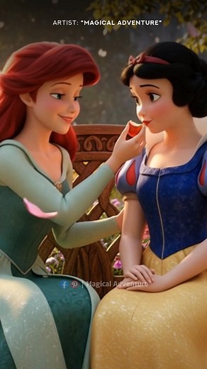 39K views · 1.6K reactions | Best friendship  Collection: Crossover Realms Song: The World At My Feet Hashtags: #disneyreels #disneyprincess #arielandsnowwhite | Magical Adventure | Facebook