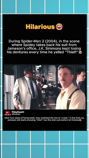 In Spider-Man 2 (2004), J.K. Simmons delivered the funniest bloopers😂.