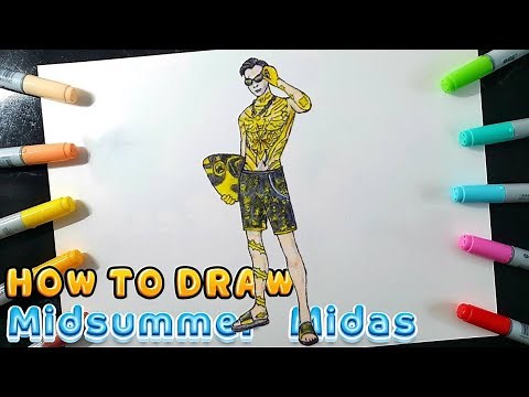 How to draw MIDSUMMER MIDAS golden (Fortnite)