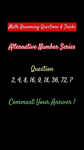 Math Reasoning | NUMBER SERIES | Patterns | Questions | Tricks #ssc #exam #maths #tricks #new #ai