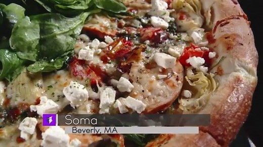 13K views · 98 reactions | Check out the Greek pizza with feta, artichokes, olives, tomato, and spinach. | Phantom Gourmet | Facebook